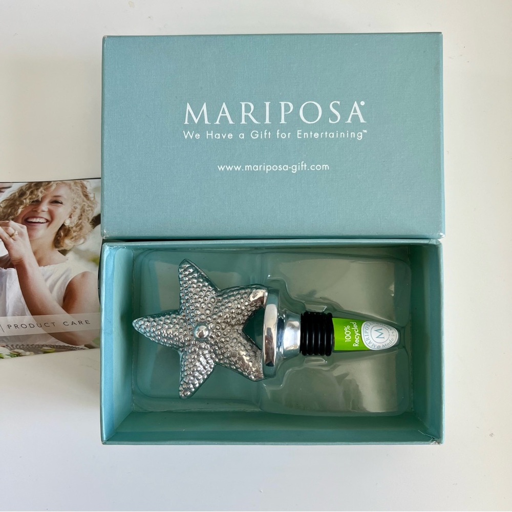 ✨ NWT Mariposa Starfish Bottle Stopper in Original Box - Picture 4 of 5